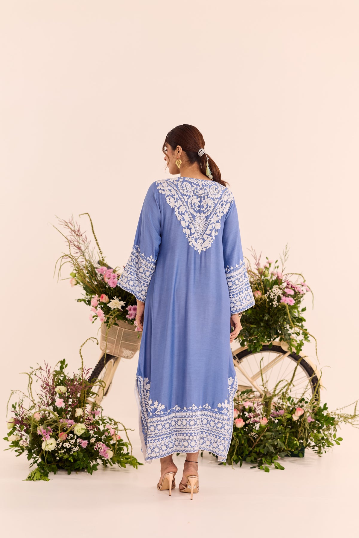 Mehr Blue Aari Kaftaan