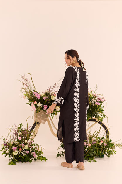 Koshur Black Pheran Set
