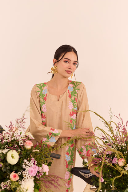 Koshur Beige Pheran Set