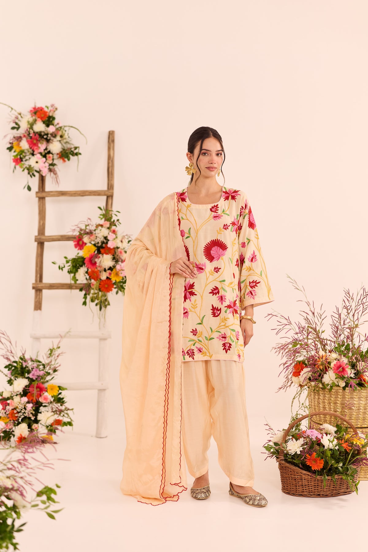 Yellow Short Kurta With Shalwar