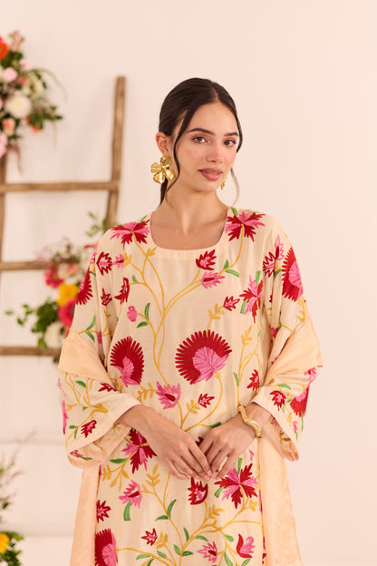Yellow Short Kurta With Shalwar