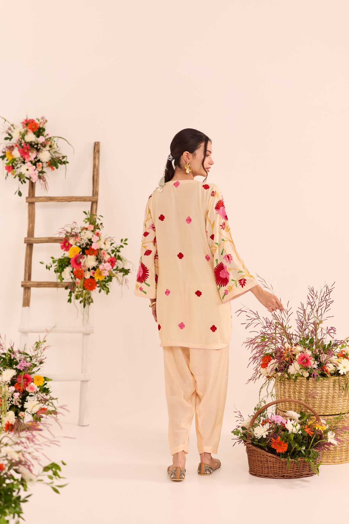 Yellow Short Kurta With Shalwar