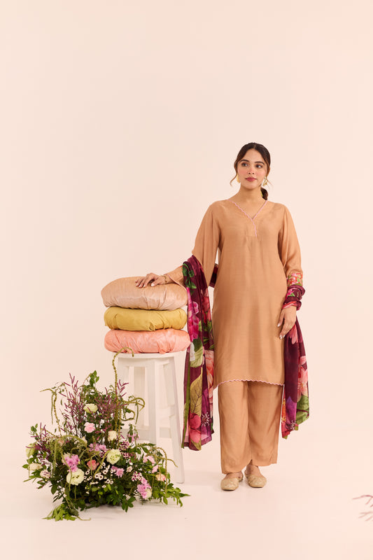 Mehr Beige Kurta Set