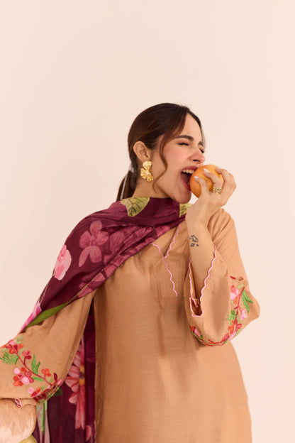 Mehr Beige Kurta Set