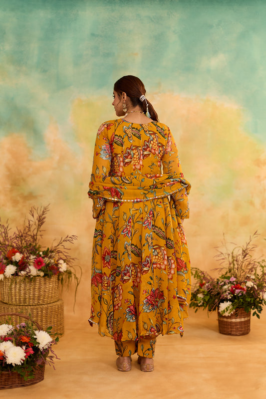 Mehr Yellow Anarkali