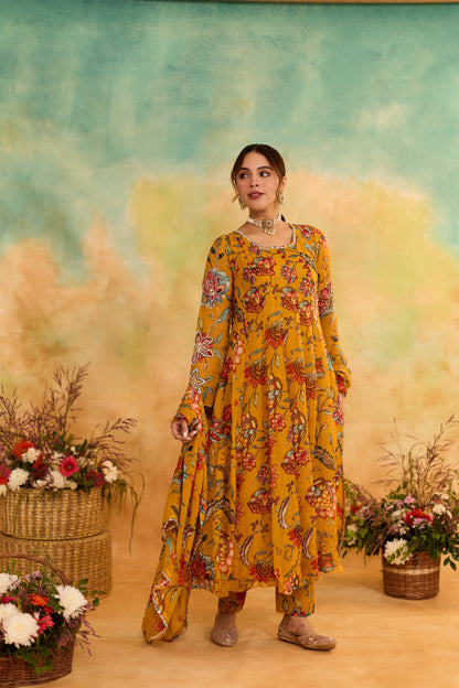Mehr Yellow Anarkali