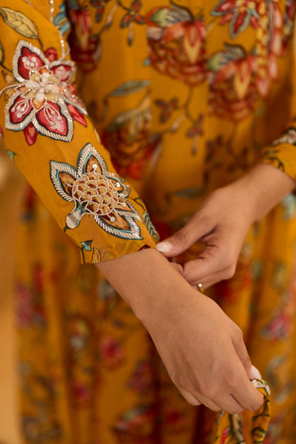 Mehr Yellow Anarkali